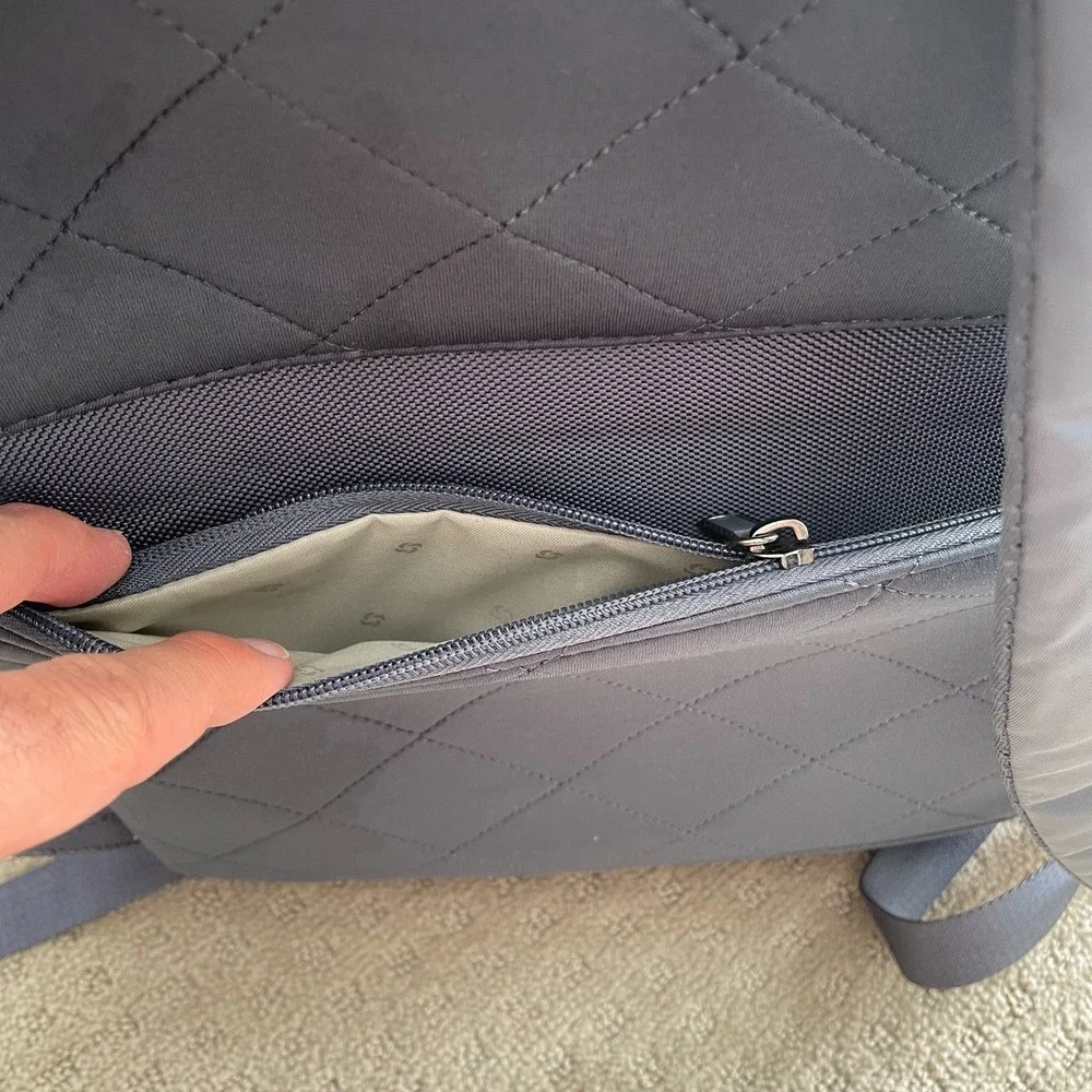 Samsonite Nuroad Convertible Hybrid Backpack Gun Metal Multi Pockets Travel